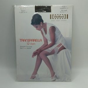 Wolford Stockings Nearly Black DEADSTOCK Size S